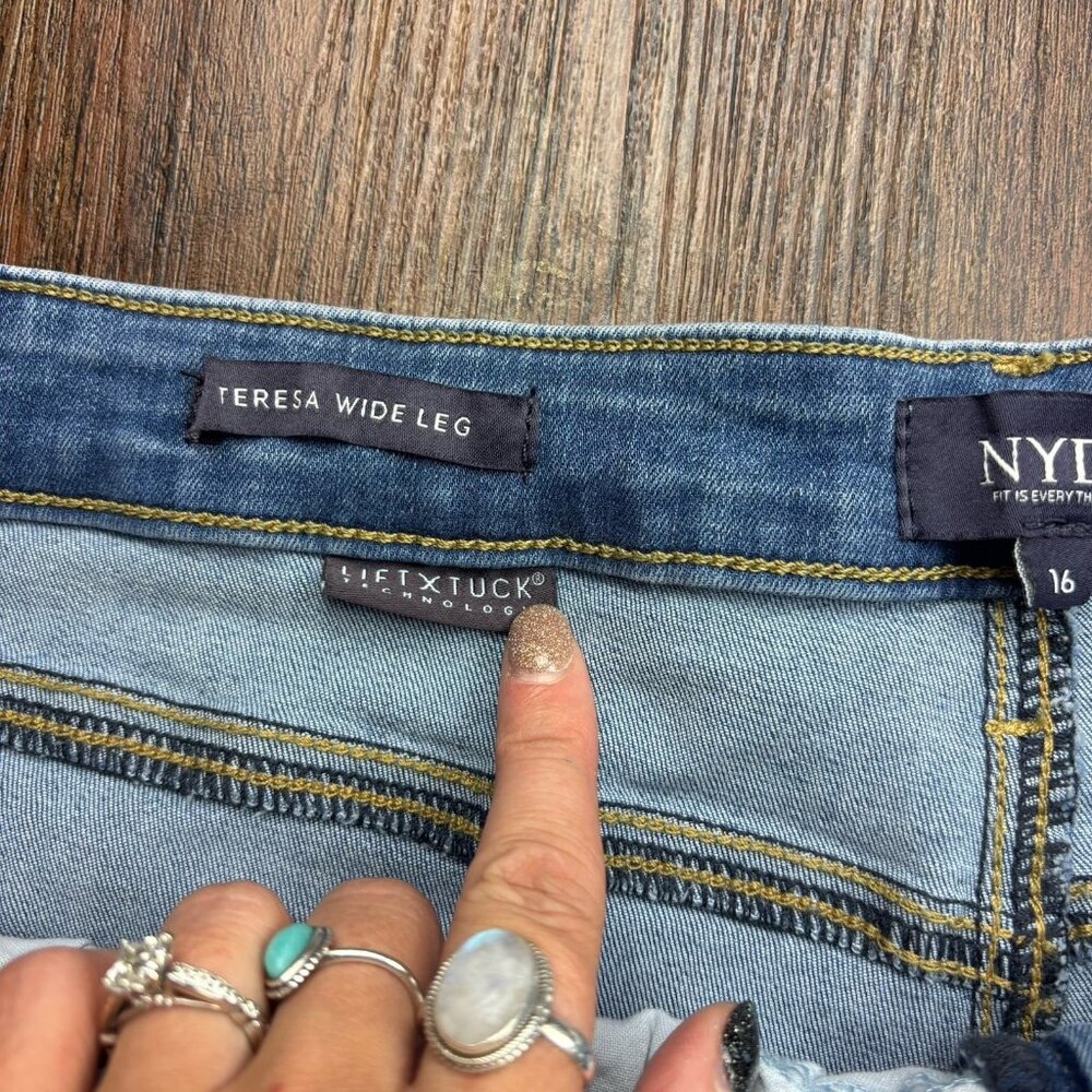 NWT NYDJ Teresa Wide Leg Ankle Jeans Light Wash Women’s Size 16 - Picture 7 of 14